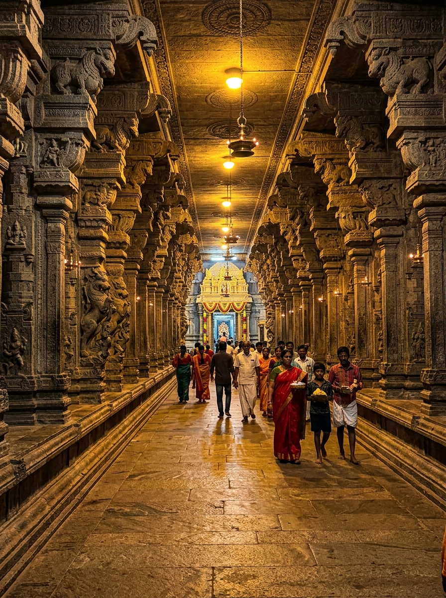 Temple travel moment